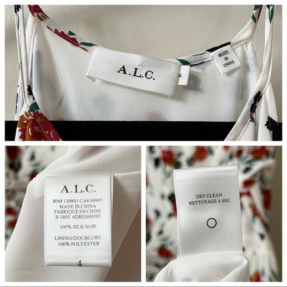 A.L.C. Richards Silk Floral Sleeveless Midi Dress Size US 4 - Picture 10 of 11